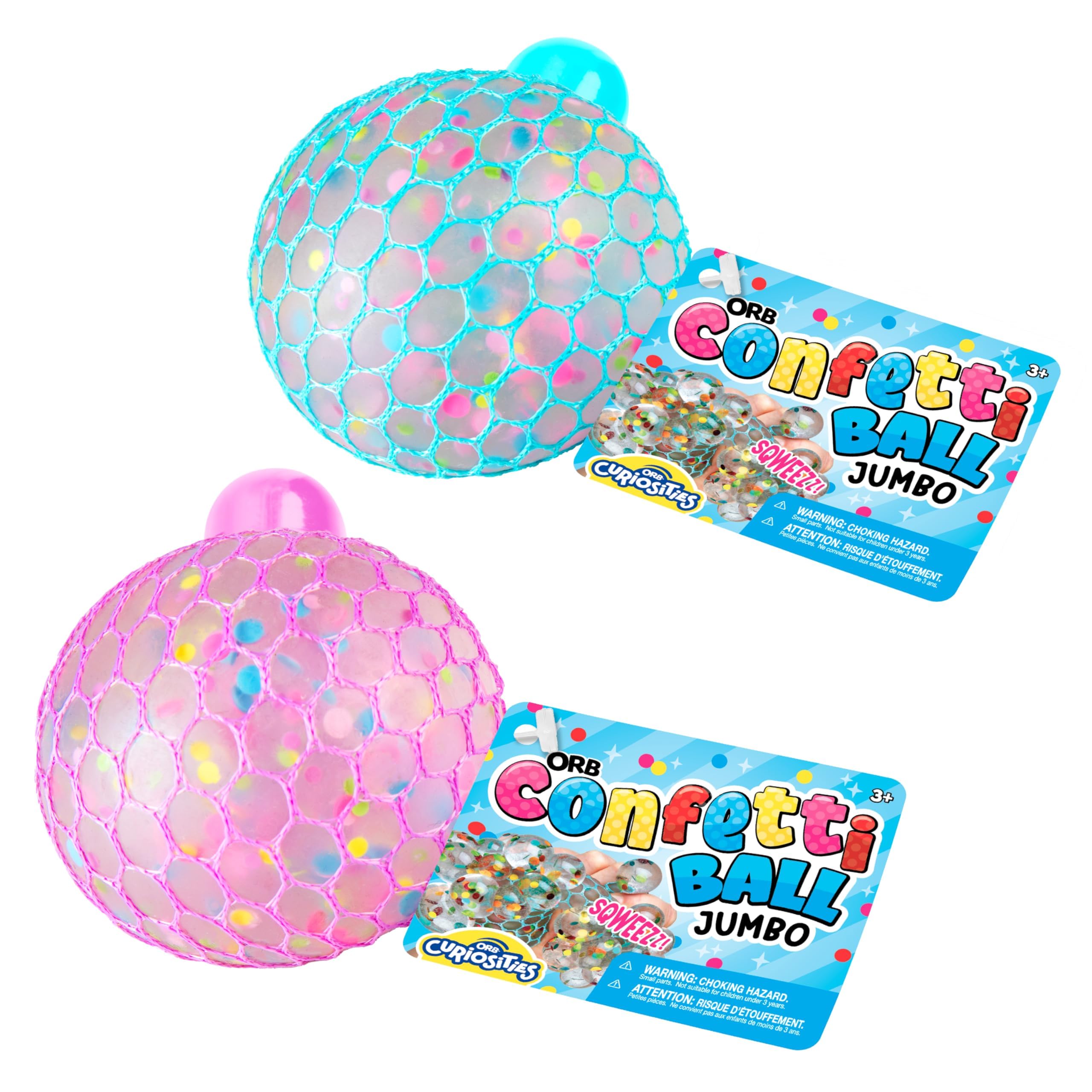 Amazon.com: ORB Curiosities Confetti Ball Jumbo 2 Pack - Squish